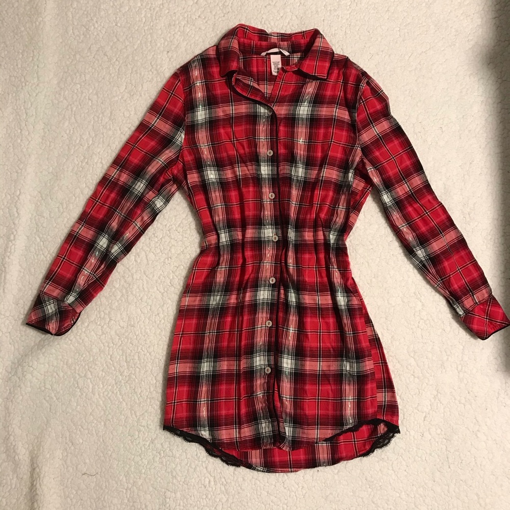 Victoria Secret Flannel button down pajamas